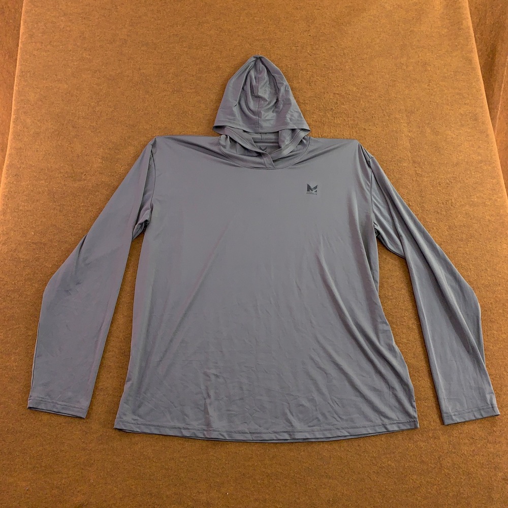 Mission Mens XL Grey Cooling Performance Long Sleeve Hoodie